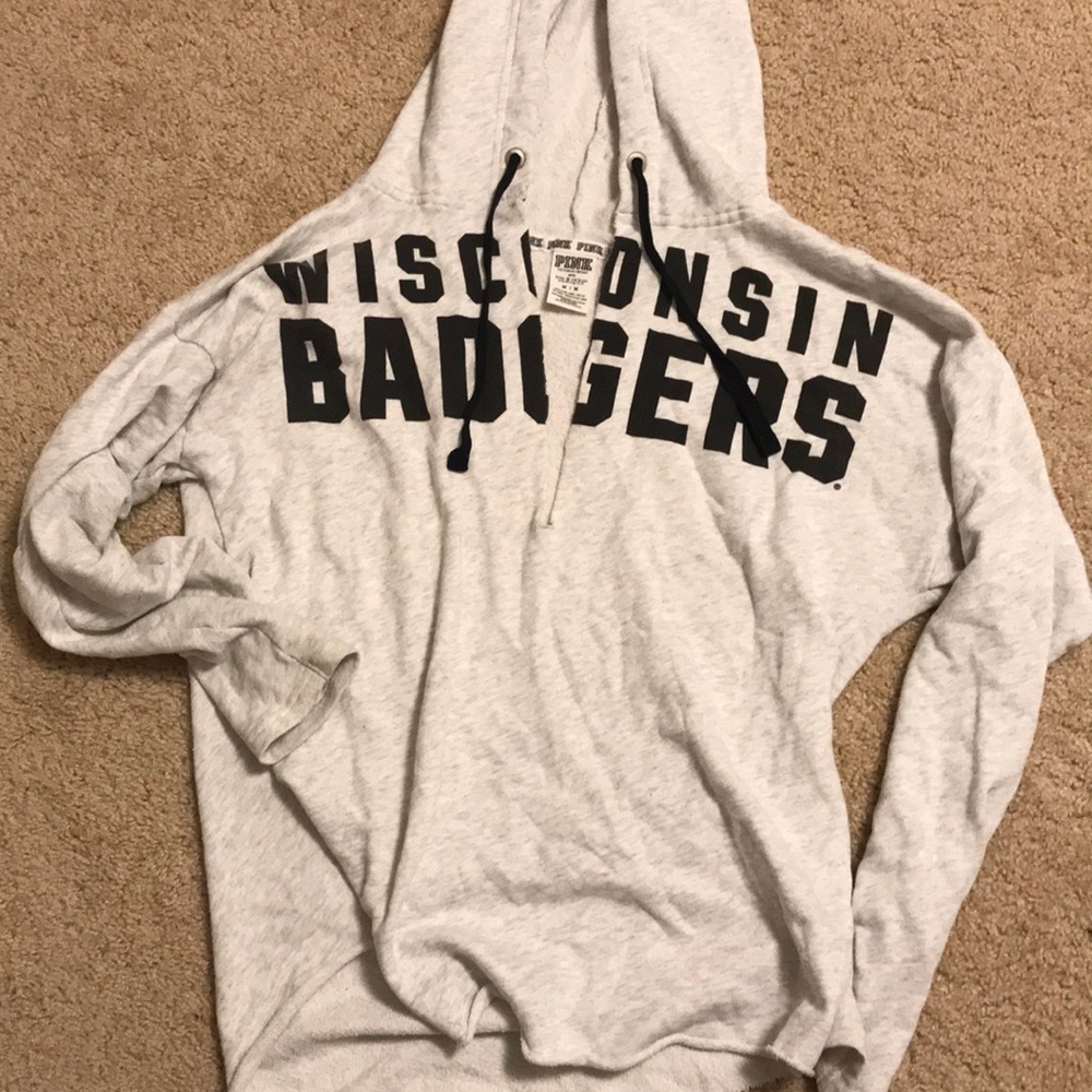 VS Pink Wisconsin Badger Hooded Sweatshirt